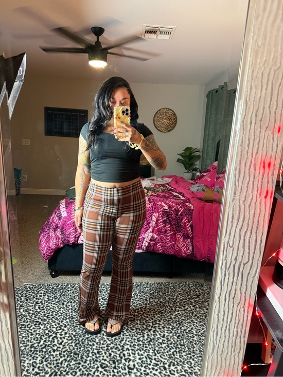 Fashion Nova Pants - Plaid fashion nova pants 🤎